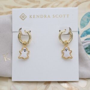 Kendra Scott Ghost Convertible Earrings Gold White Mother-of-Pearl